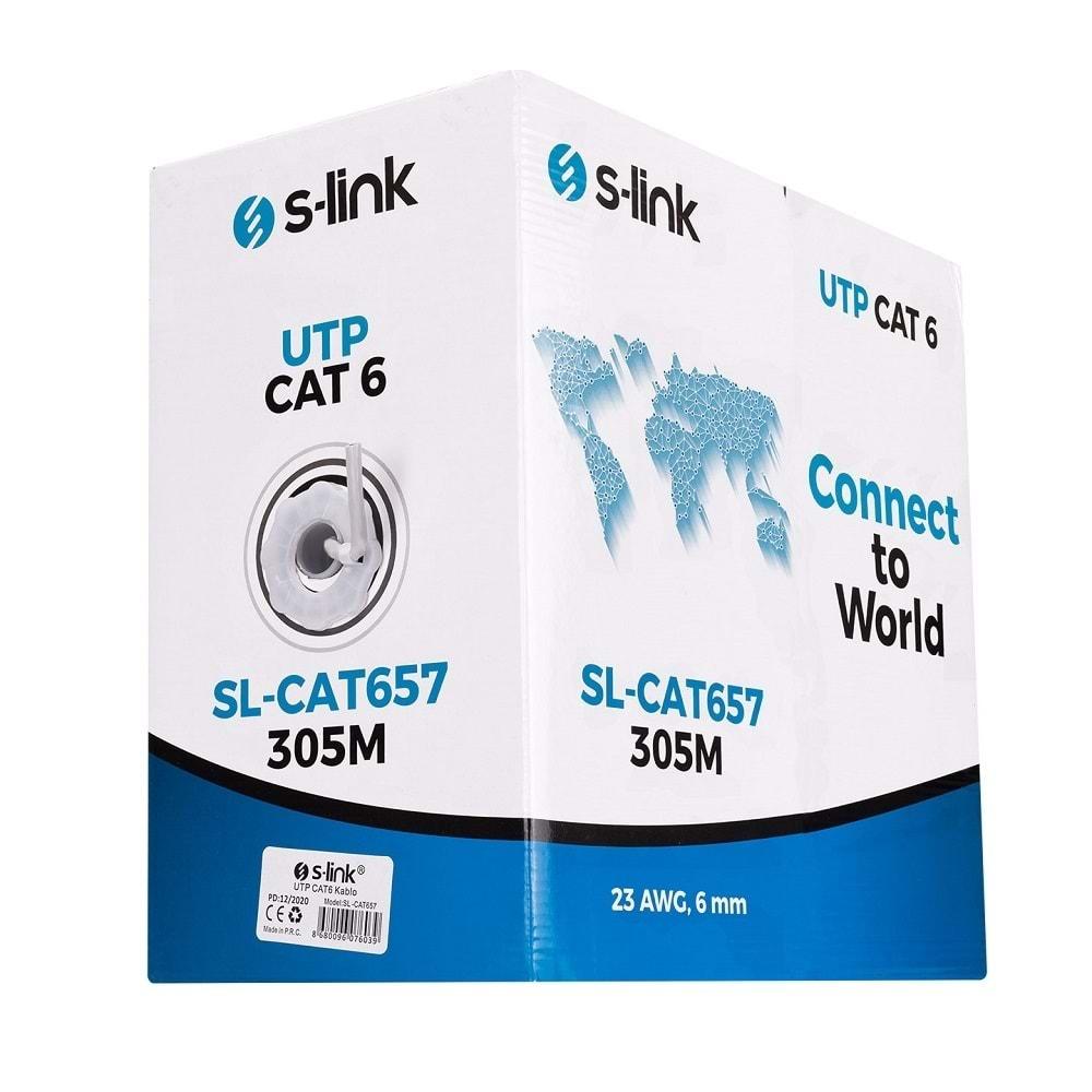 S-Link Sl-Cat657 305Mt 23Awg Utp Cat6 Kablo