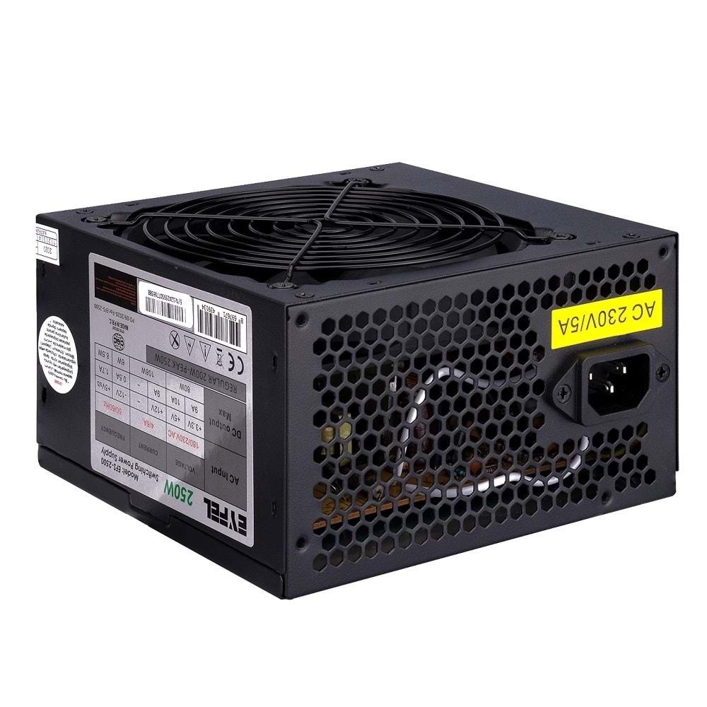 Eyfel Efs-2500 Peak 250W 2*Sata 12Cm Fanlı Power Supply