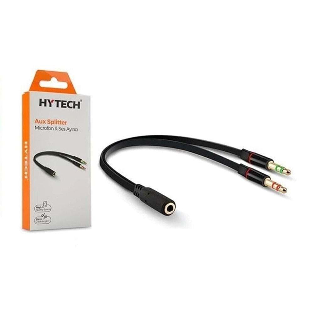 Hytech Hy-X77 Siyah Audio + Mic To 3,5Mm 0.15M Kulaklık Çevirici