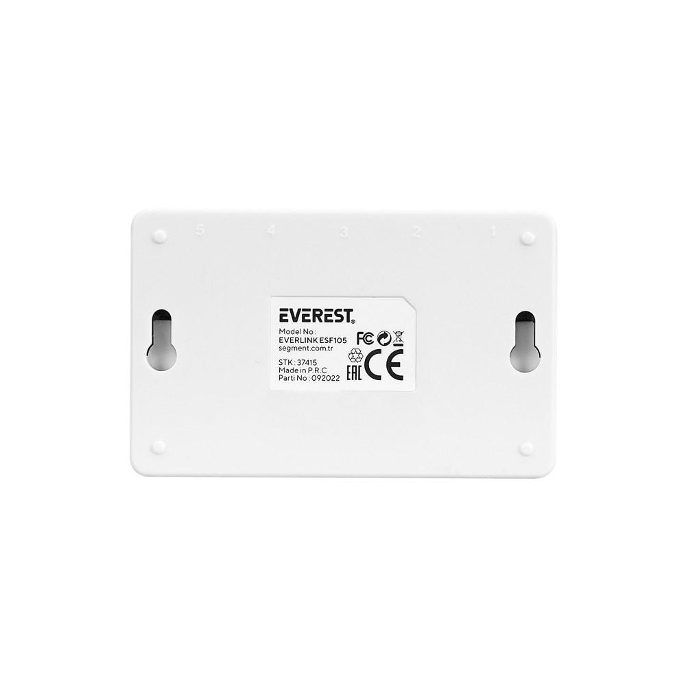 Everest EVERLINK ESF105 5 Port 10/100Mbps RTL8305 Chipset Fast Ethernet Masaüstü Switch Hub