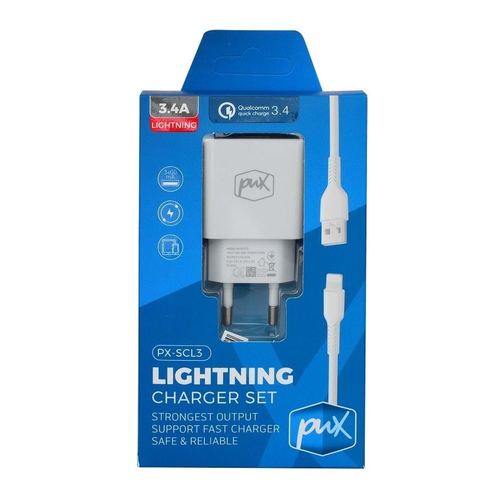 Pux PX-SCL3 3.4A Lightning Hızlı Telefon Şarj Cihazı