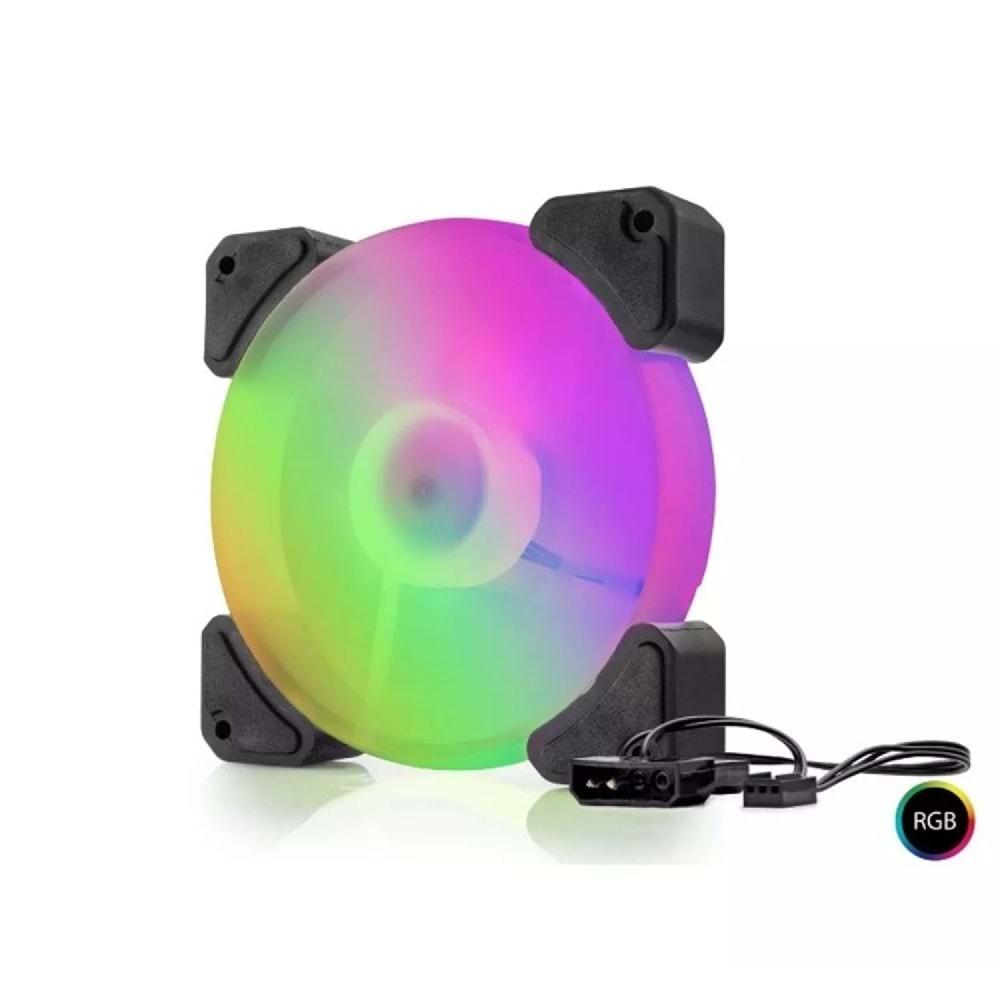 Hadron HDX1518 RGB 12cm Kasa Fanı 4pin