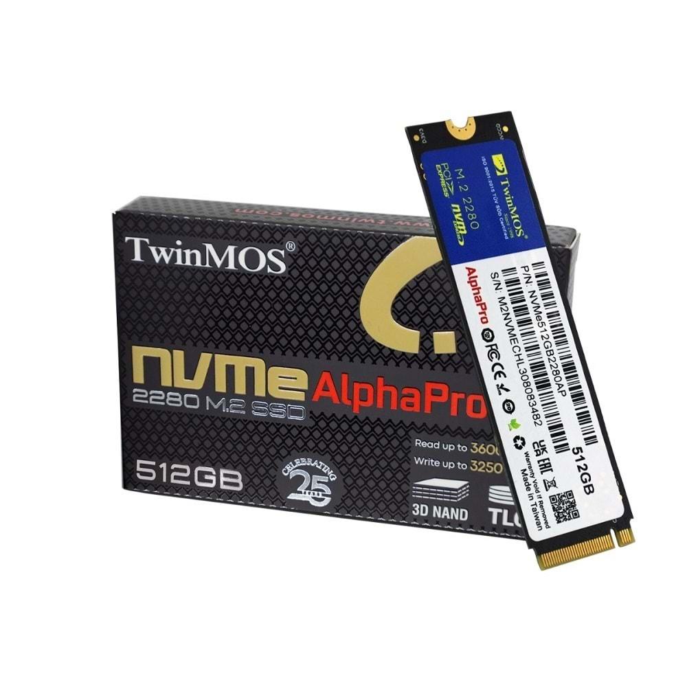 TwinMOS M.2 NVMe 512gb SSD 3600Mb/3250Mb/s