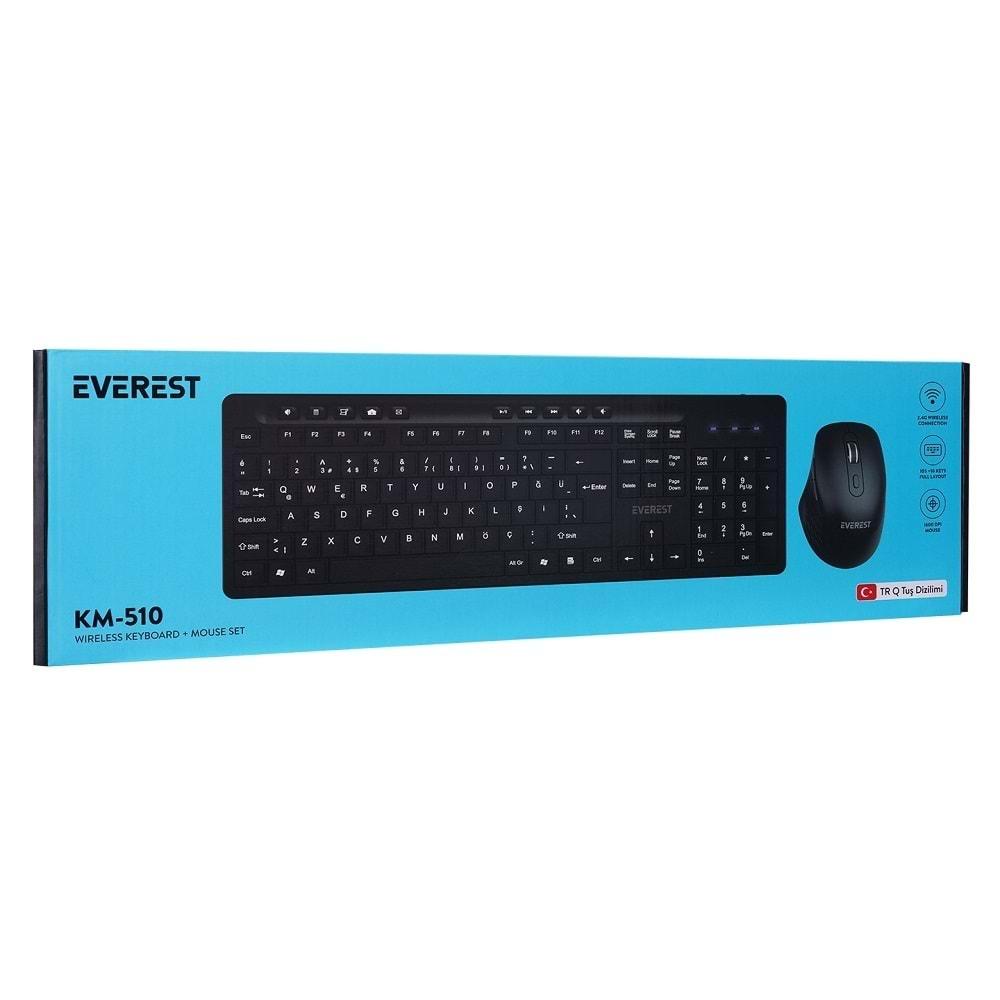 Everest KM-510 Kablosuz Q Multimedia Klavye + Mouse Set