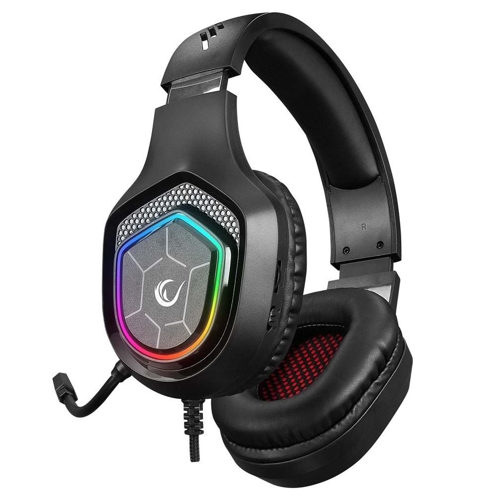 Rampage RM-K90 VECTOR Siyah RGB Led 3.5mm Gaming Mikrofonlu Oyuncu Kulaklığı