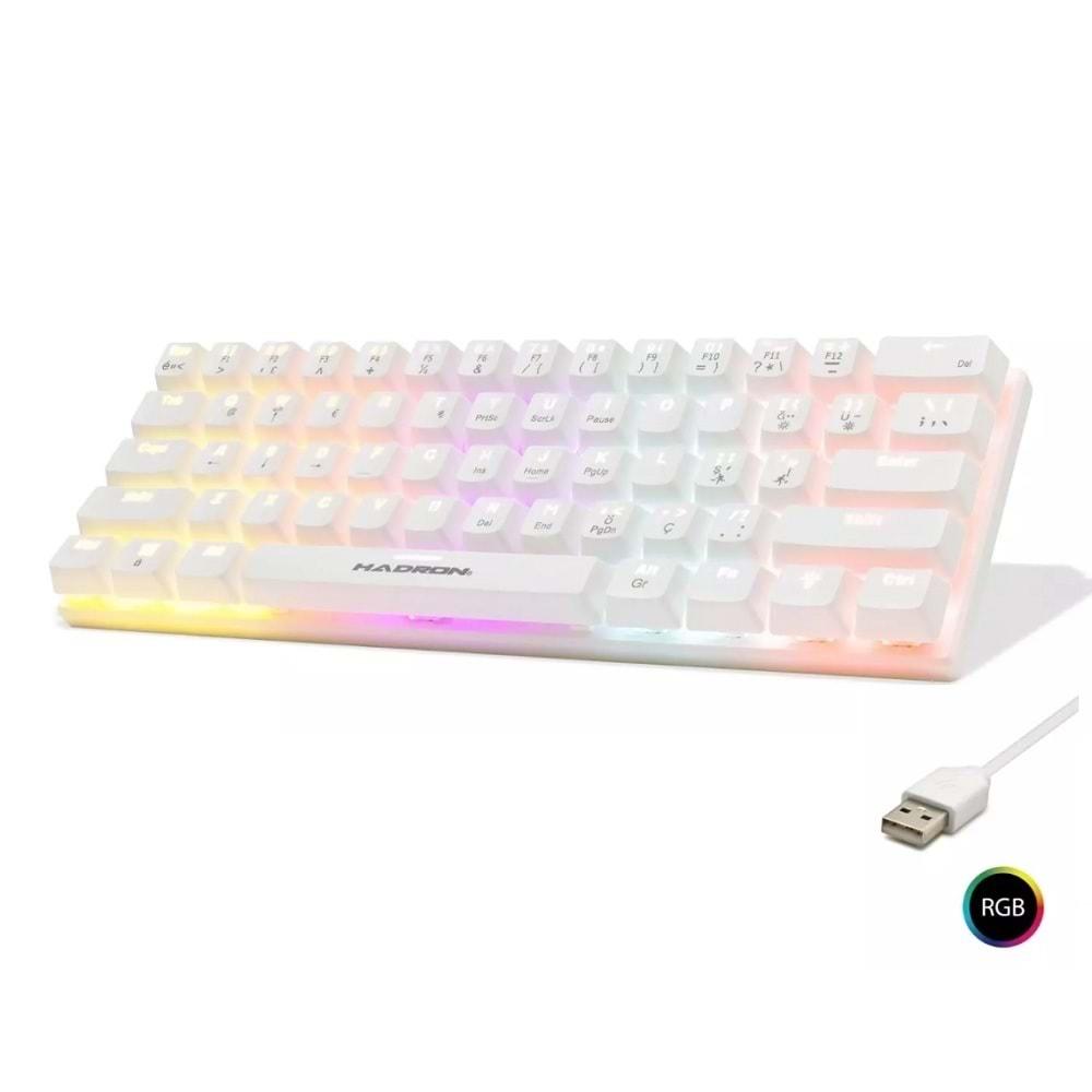Hadron G508R Beyaz Mekanik Red Switch Rgb Oyuncu Klavye
