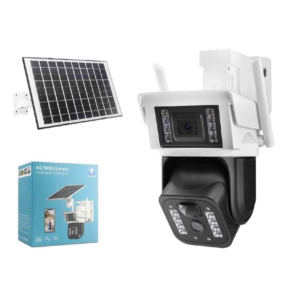 Netojen NT-33Ai Solar Wifi Kamera 2*3Mp Lens V380