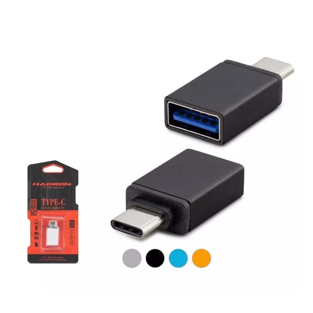 Hadron HDX5051 Type-C To Usb F Çevirici Metal Çok Renkli
