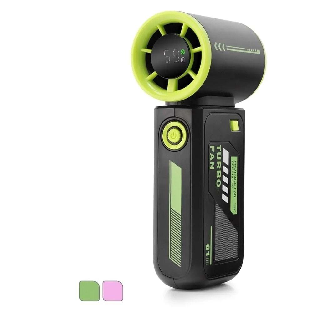 Hadron N115 Şarjlı Turbo Mini El Fanı Dijital Göstergeli