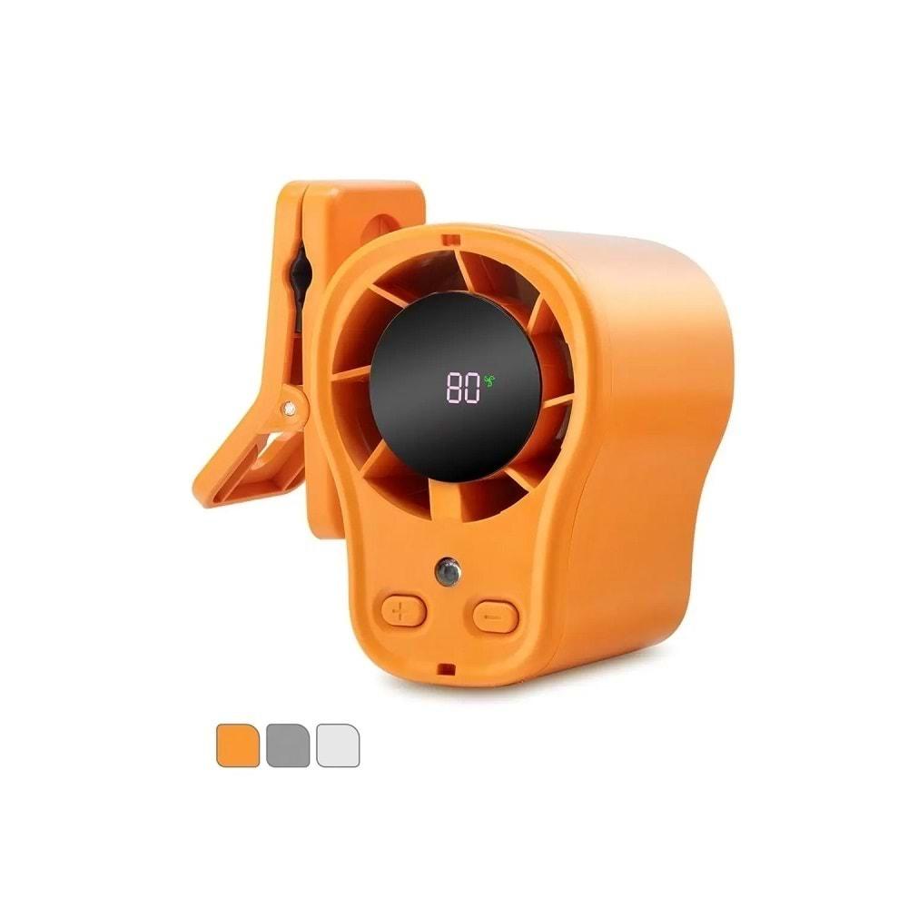Hadron T511 Şarjlı Klipsli Mini El Fanı Dijital Göstergeli