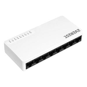 Everest EVERLINK ESF208 8 Port 10/100Mbps RTL8309 Chipset Fast Ethernet Masaüstü Switch Hub