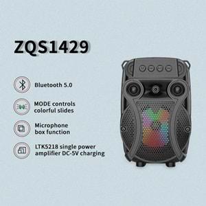 Sing-e ZQS1429 Aux+Usb+Fm+Tf Kartlı+ Bluetooth Speaker + Mikrofon