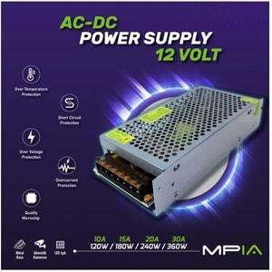 Mpia PS-20 12v 20a Metal Güvenlik Adaptörü
