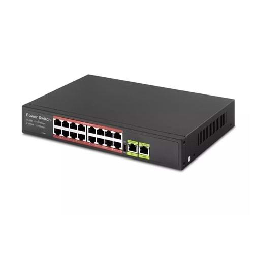 Netojen NT-158 16+2 Poe Switch Uplink 10/100/1000