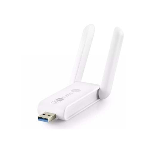 Pix-Link Uac27D Usb Wifi Adaptör Ac650 2.4Ghz & 5Ghz Rtl8812Bu Wifi5 Beyaz