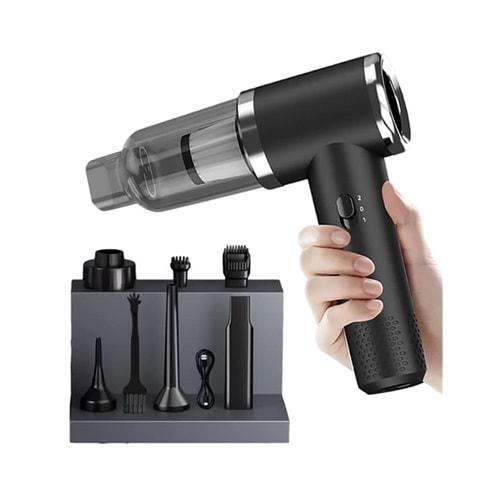 Enkado Raca-S Vacuum El Araç Süpürgesi Çekme ve Üflemeli 2 Kademe 12000 Pa Siyah