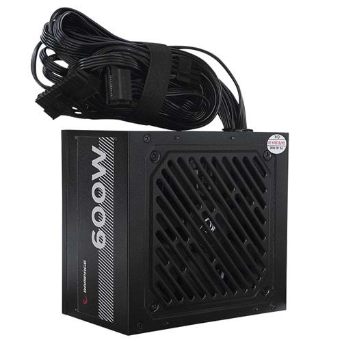 Rampage RMP-600-80P 600W 80Plus Bronze 12cm Fan Aktif PFC Power Supply