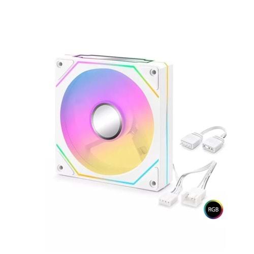 Nodar Nd2651 Kasa Fanı 4Pro İç ve Dış Parıltı Argb 12Cm Beyaz