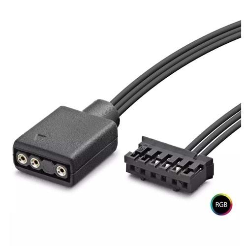 Nodar Nd2809 Fan Kablosu 5V 3A/6 Pin Çevirici ARGB Siyah