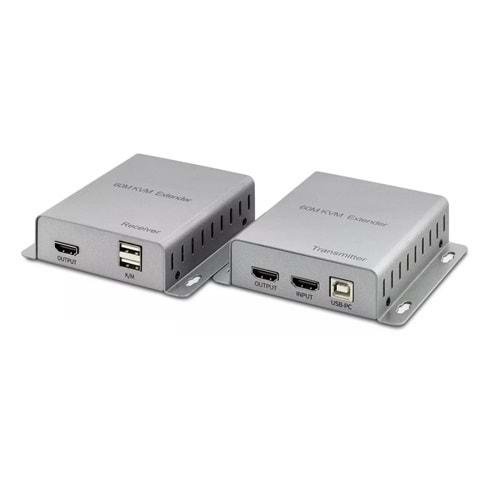 Netojen NT-560 4K Hdmı Kvm Extender 60mt Hdmı + Usb