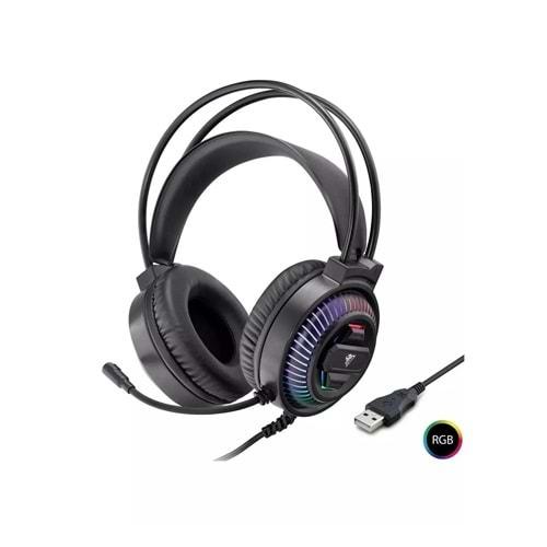 Mofan G887 Usb RGB 7.1 Gaming Kulaklık - Siyah