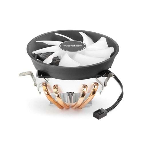 Nodar ND2600 CPU Fan Hava Soğutucusu Combo Tek Fanlı 120 mm Siyah Beyaz