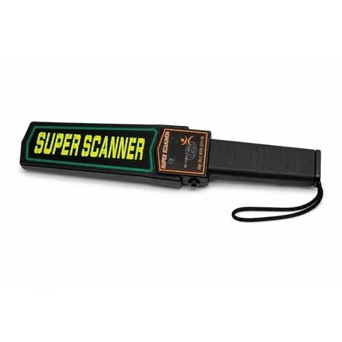Hadron HDX6528 Super Scanner El Tipi Güvenlik Metal Dedektörü Siyah