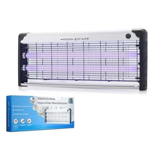 Hadron HDX9305 Elektrikli Sinek Öldürücü Cihaz 40W 65 cm Floresan Alüminyum Siyah Beyaz