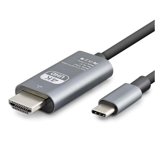 Netojen NT-7853 Type-C to HDMI Görüntü Kablosu 4K 1.8mt