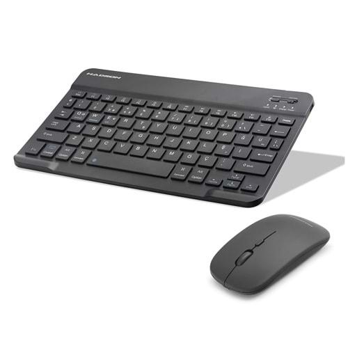 Hadron HDX2508 Kablosuz Bluetooth Smart Klavye Mouse Seti Şarjlı 1600 DPI Siyah